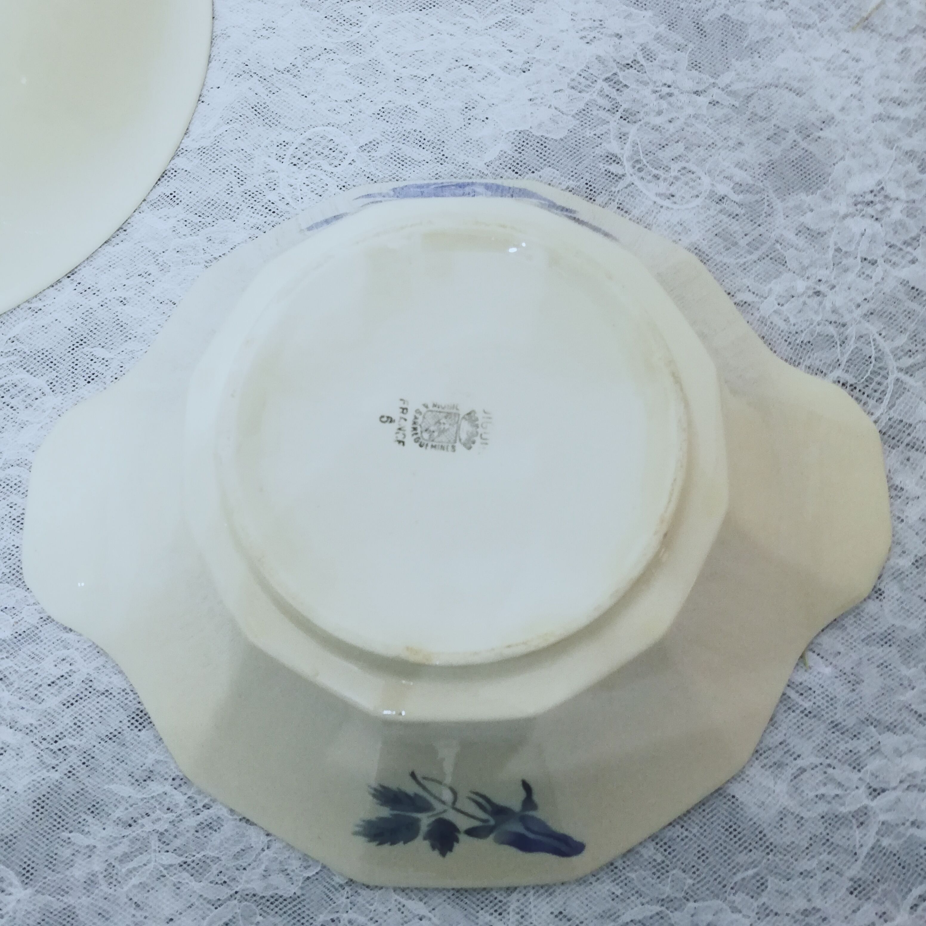 Service 24 pieces in iron earth Digoin Sarreguemines