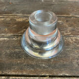 Pair of Candle Holders Design KNUT and MARIANNE HAGBERG Vintage Moulded Glass