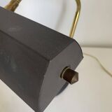Vintage 1960s Aluminor black and gold banker's desk lamp - 45cm
