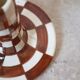 Handmade Brown Checkered Candlestick Holder