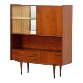 Mid century highboard cabinet in teak, 1960s