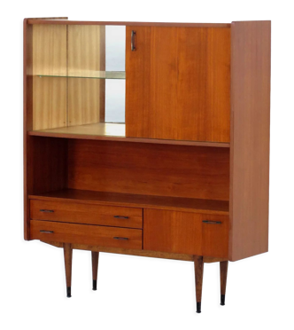 Buffet haut en teck du milieu du siècle, années 1960