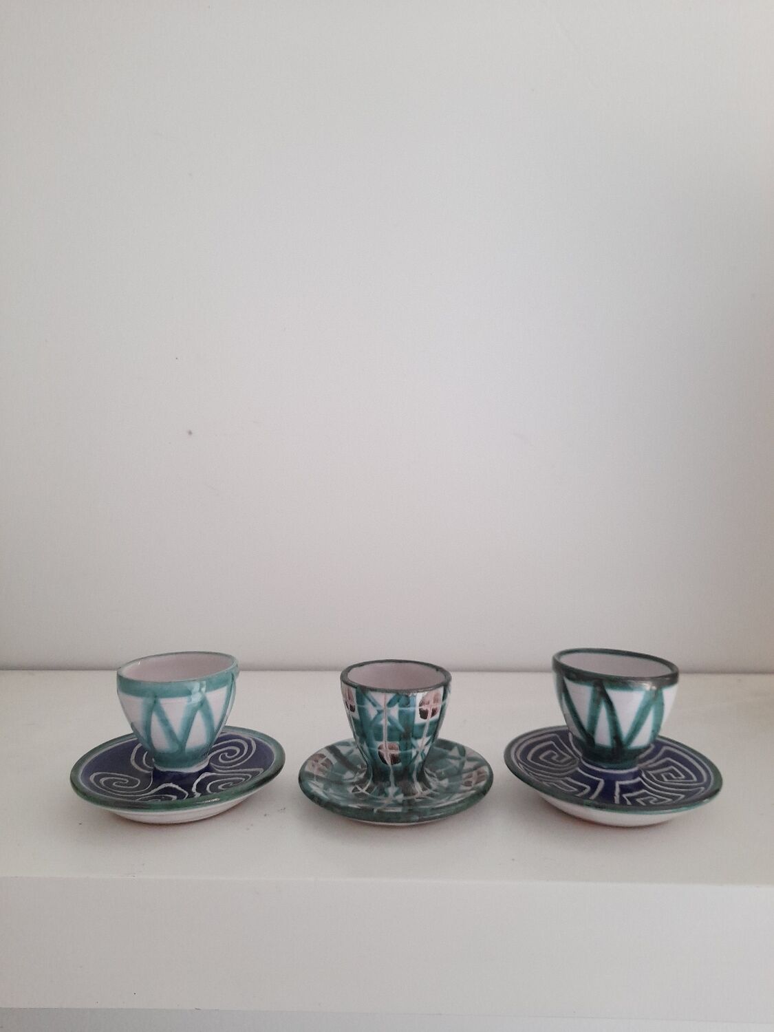 Lot de 3 coquetiers Vallauris Robert Picault
