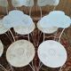 Suite de 8 chaises de jardin en fer forgé
