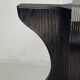 Pencil reed rattan bamboo dining or side table base with smoked glass top, 1970s