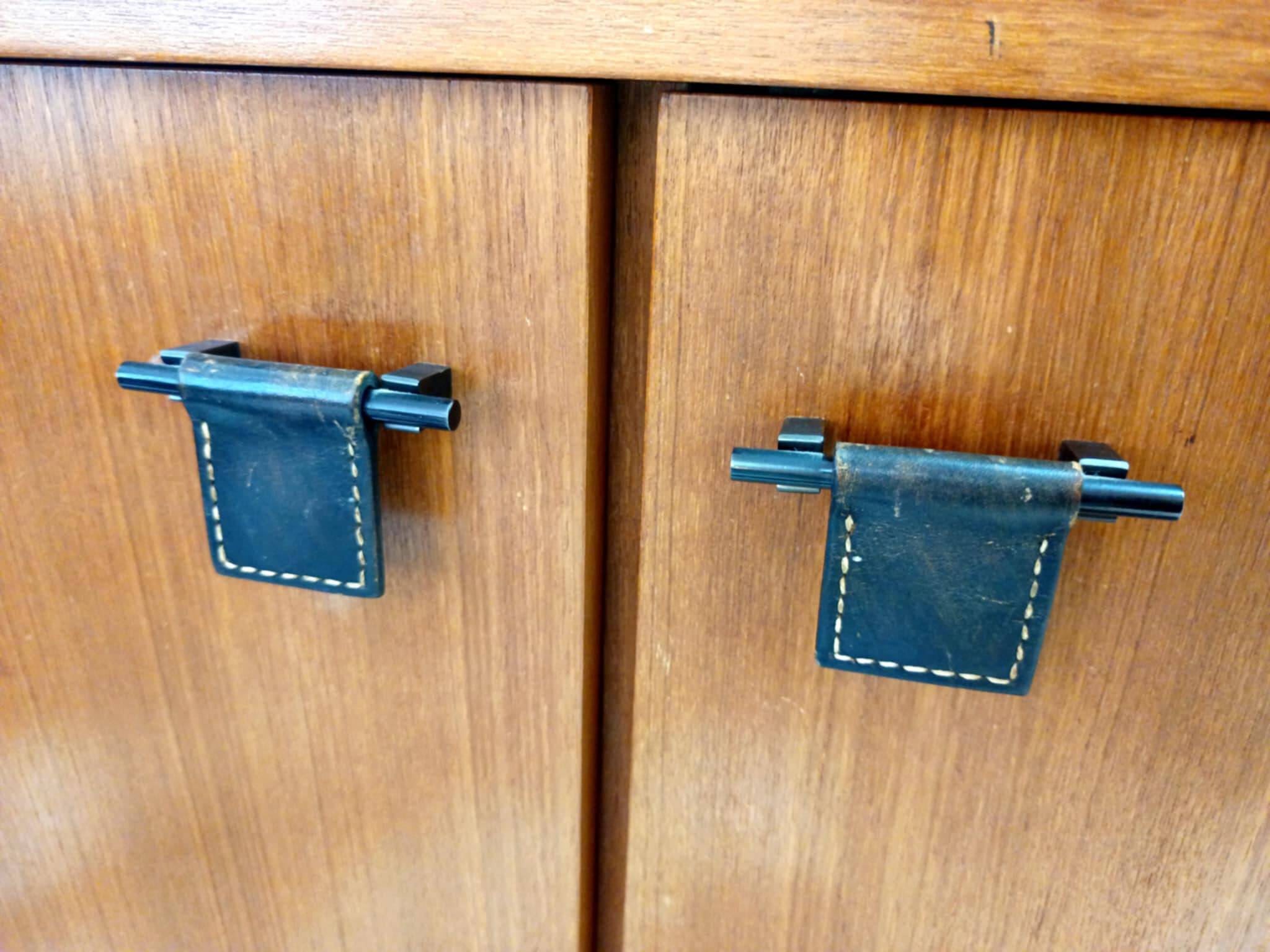 Teak and leather sideboard by Malora, 1955