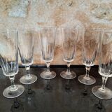 Set of 6 champagne flutes