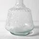 Clear Pressed Glass Floral Patterned Wine Bottle with Stopper / Italy /1930