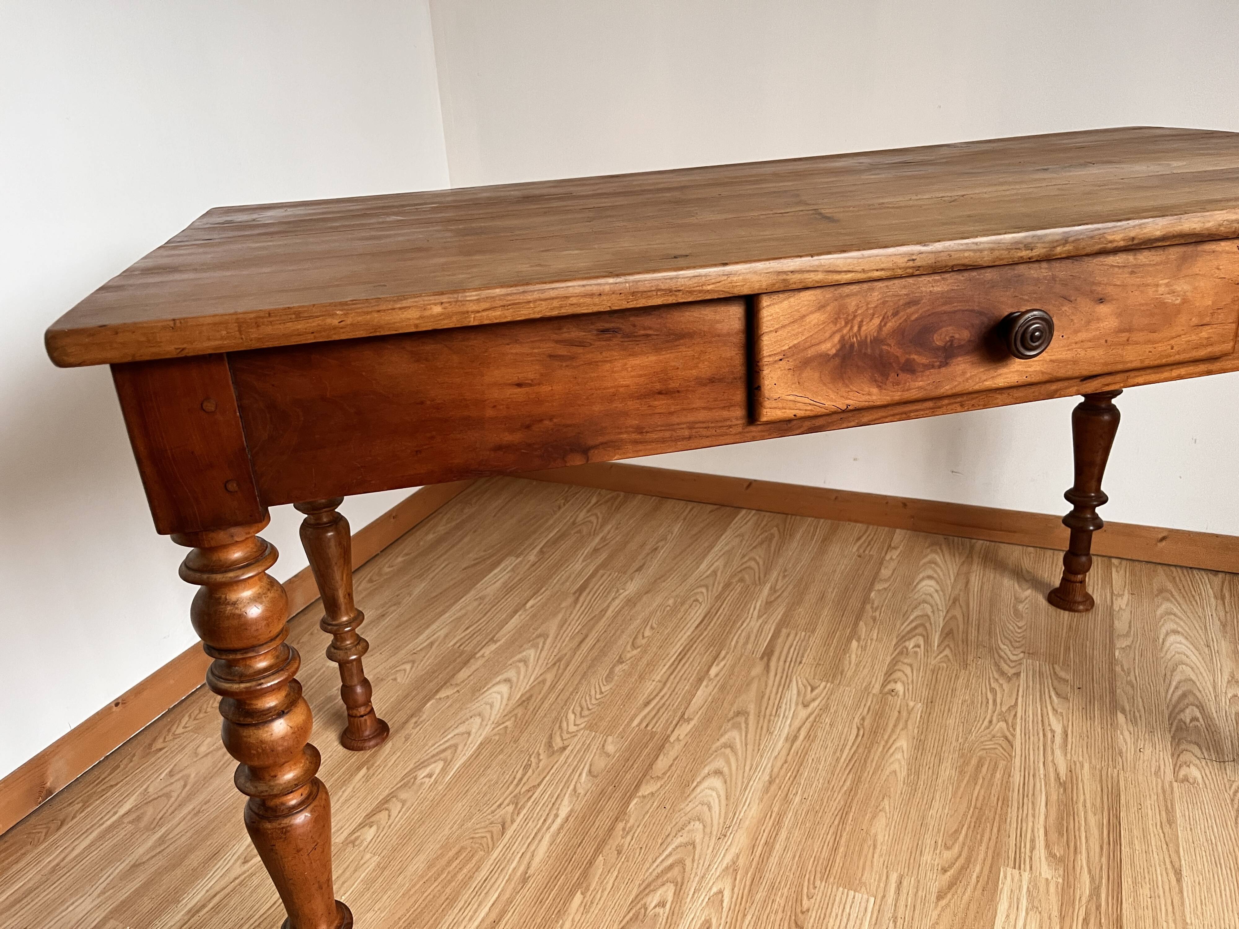 Farm table in cherry wood