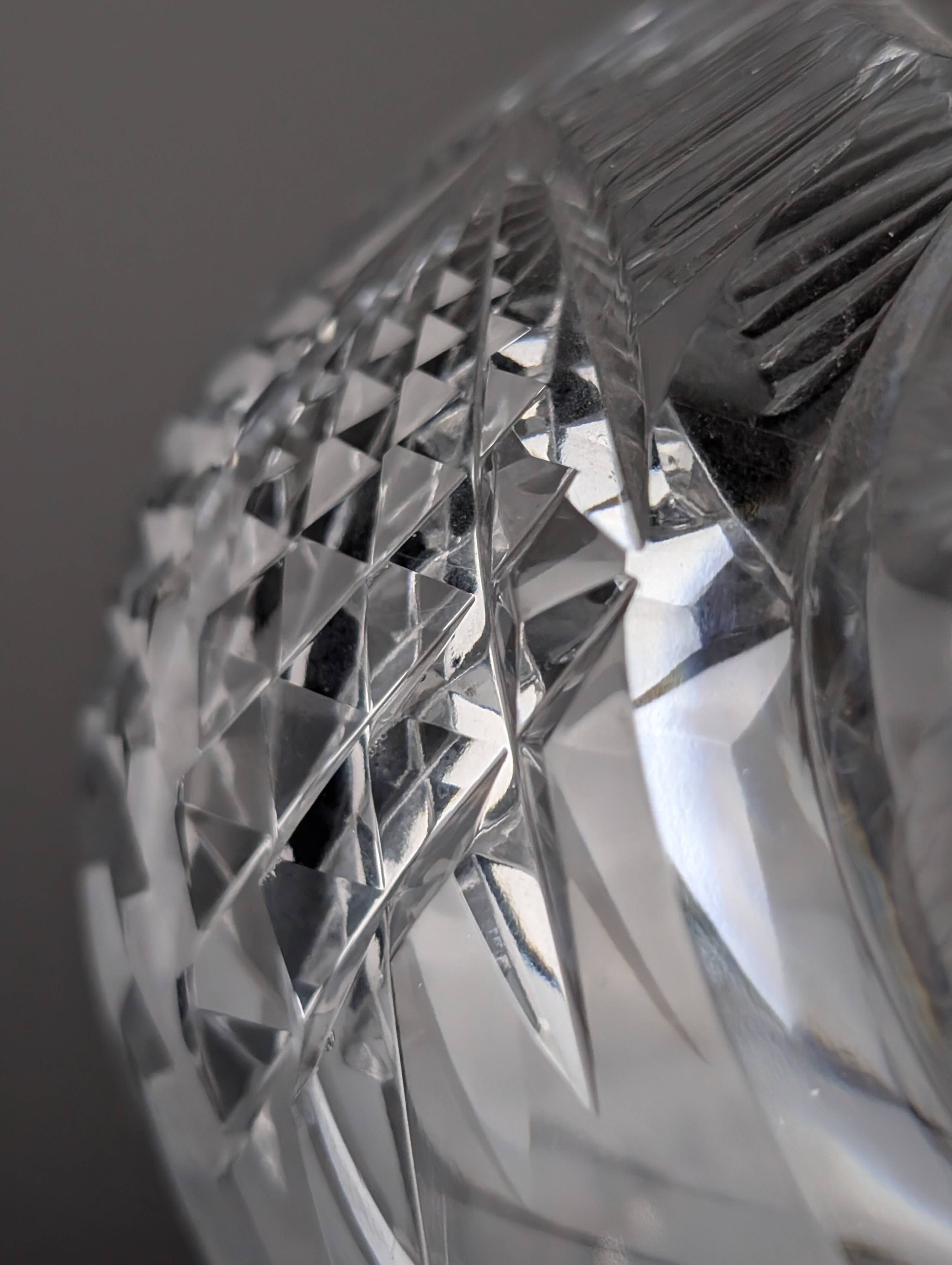 French Art Deco Cut Crystal 'Mushroom' Table Lamp, 1920s