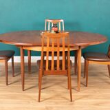 Retro Teak GPlan 1960s Fresco Dining Table & 4 Four Chairs By Victor Wilkins