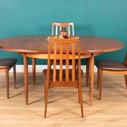 Retro Teak GPlan 1960s Fresco Dining Table & 4 Four Chairs By Victor Wilkins