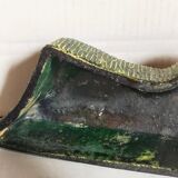 Vintage free-form tripod ceramic cactus planter