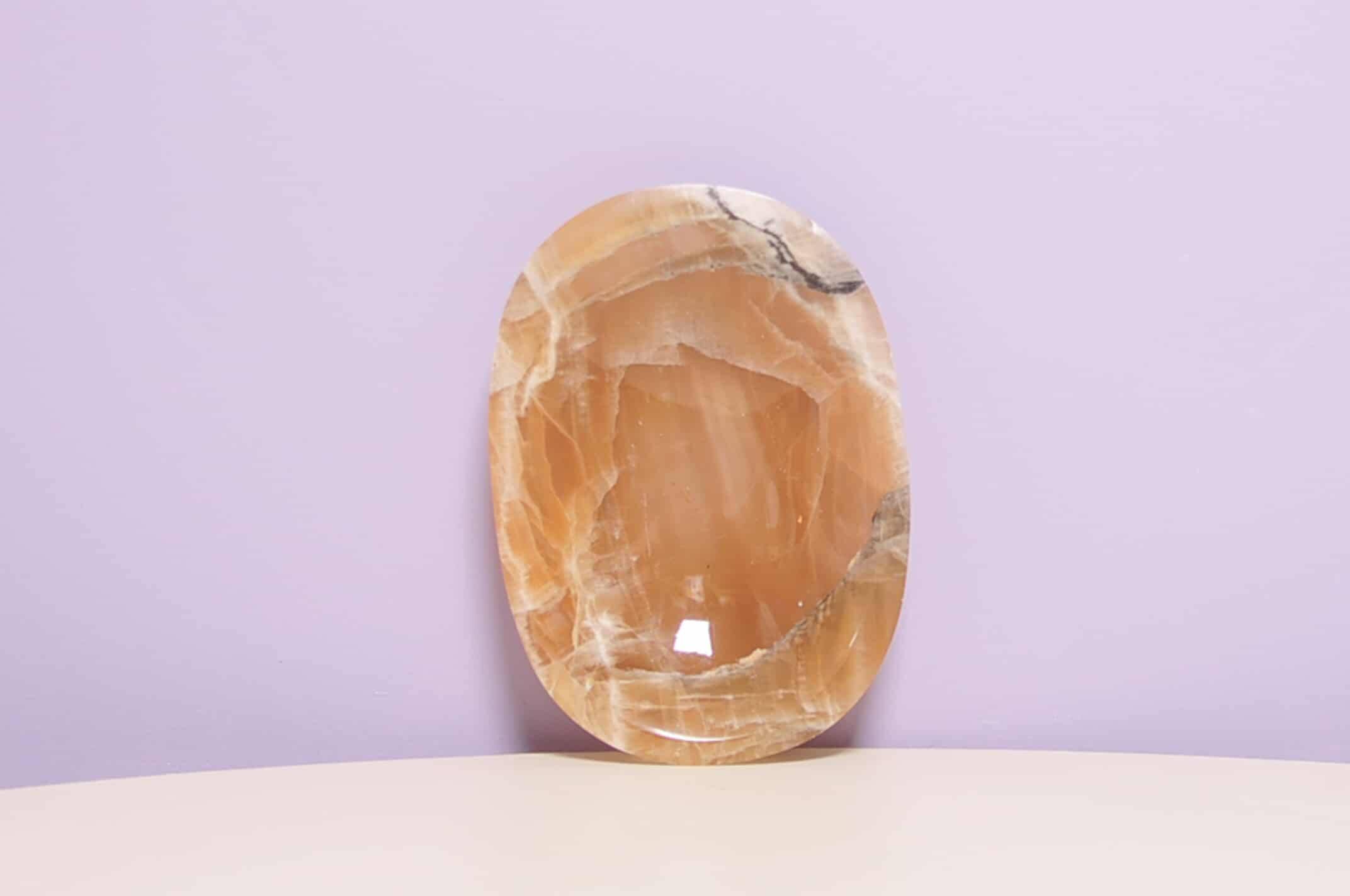 Vide poche, bol en marbre rose