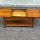 Solid wood bar coffee table DASRAS France sliding top storage 1