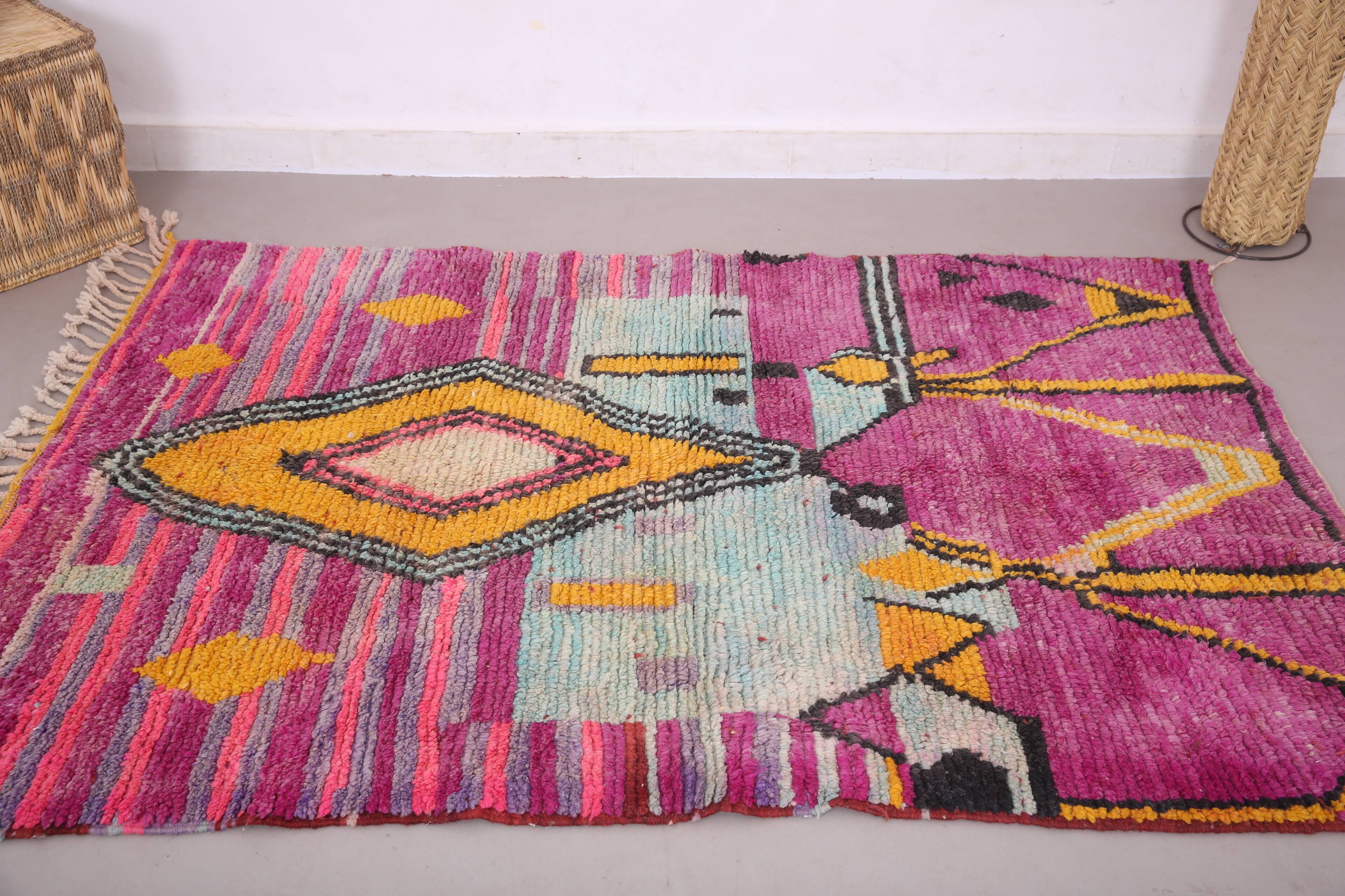 Colorful Contemporary Moroccan rug 134 x 197 cm - Authentic Boujaad Rug