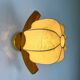 Italian "Cocoon" wall light, resin and pine wood, 1970s