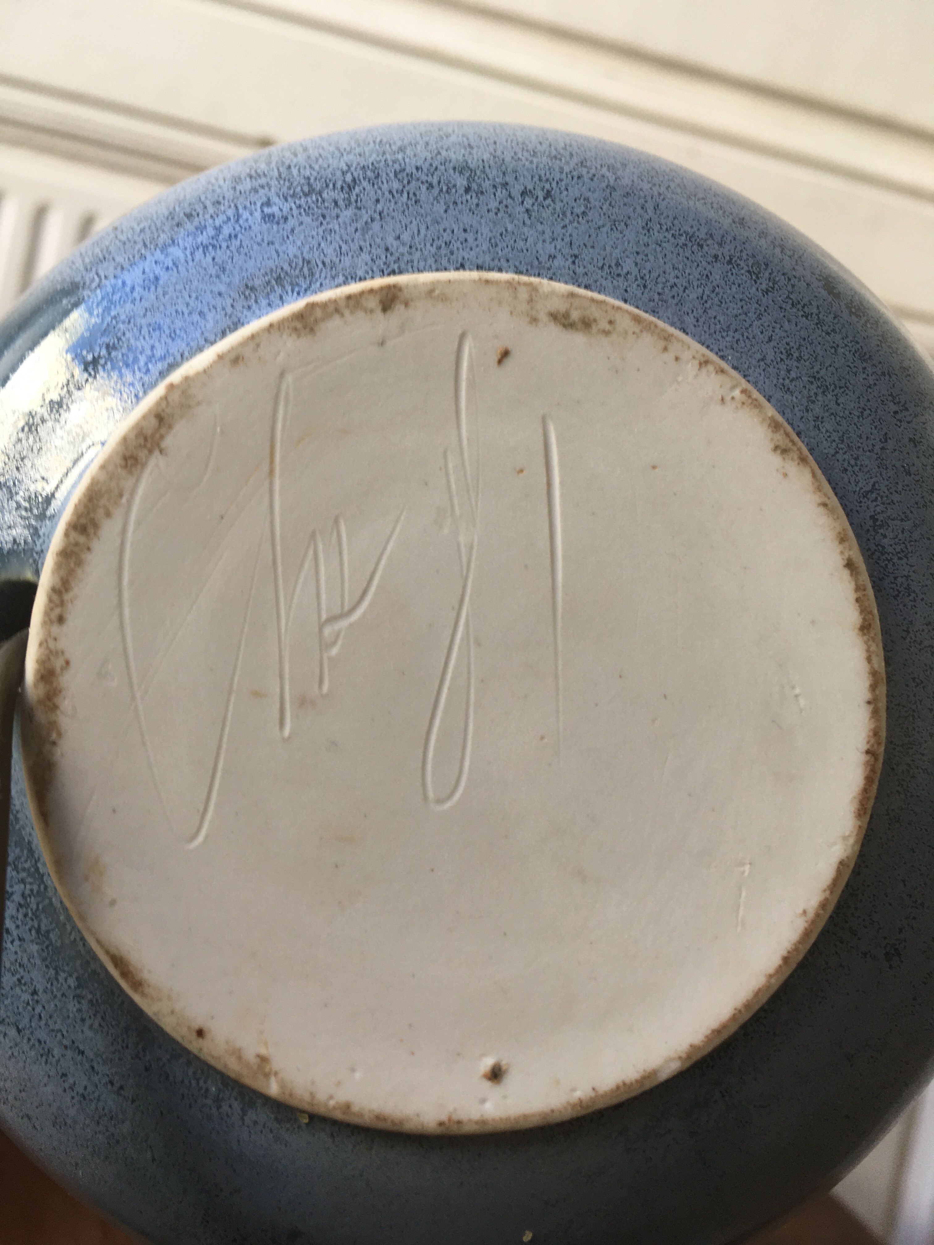 Vintage signed ceramic lamp