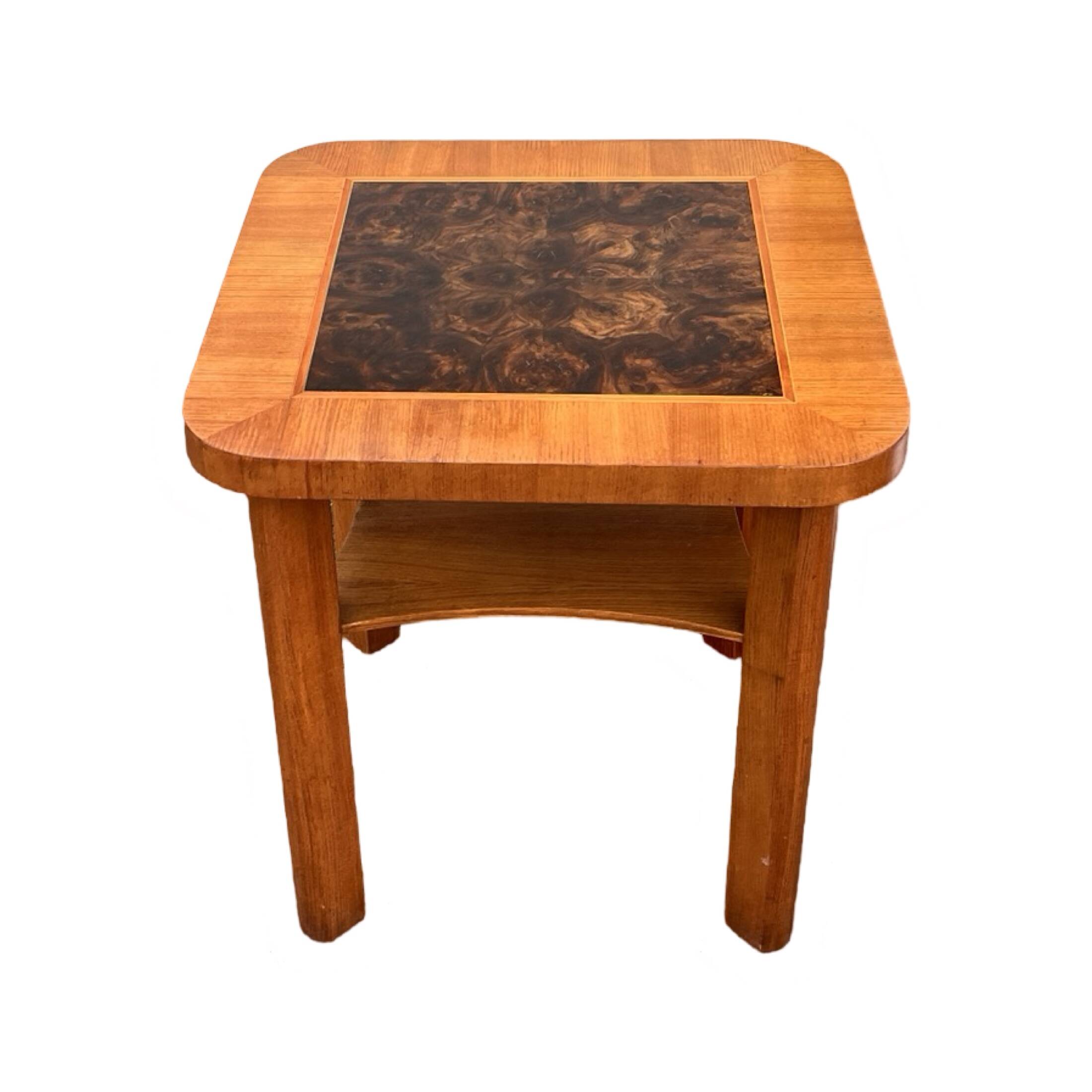 Table basse carrée art déco, Allemagne années 1950.