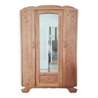 Armoire Art Déco en chêne massif