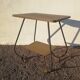 Vintage 50s trolley on wheels in tube and wooden top