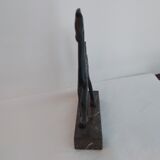 Bronze Etruscan horse on brass base