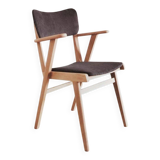 Renovated vintage armchair, bridge from the 1950s.