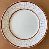 6 assiettes plates anciennes en faïence de Longchamp