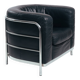 Zanotta onda black leather lounge chair, Italy 1980s