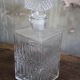 Striped glass whisky carafe