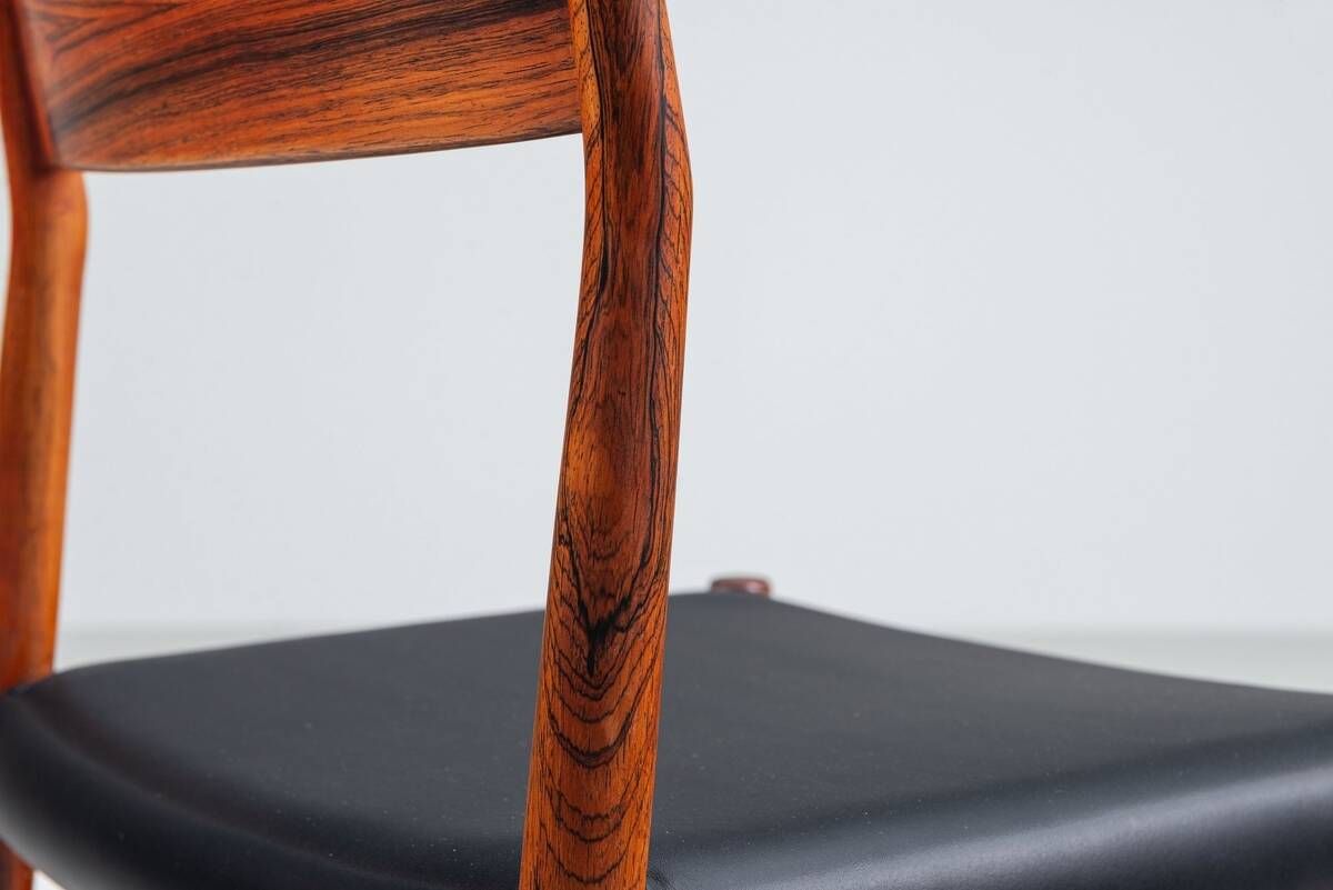 Arne Vodder model 418 dining chairs in rosewood Sibast Mobler Denmark 1960
