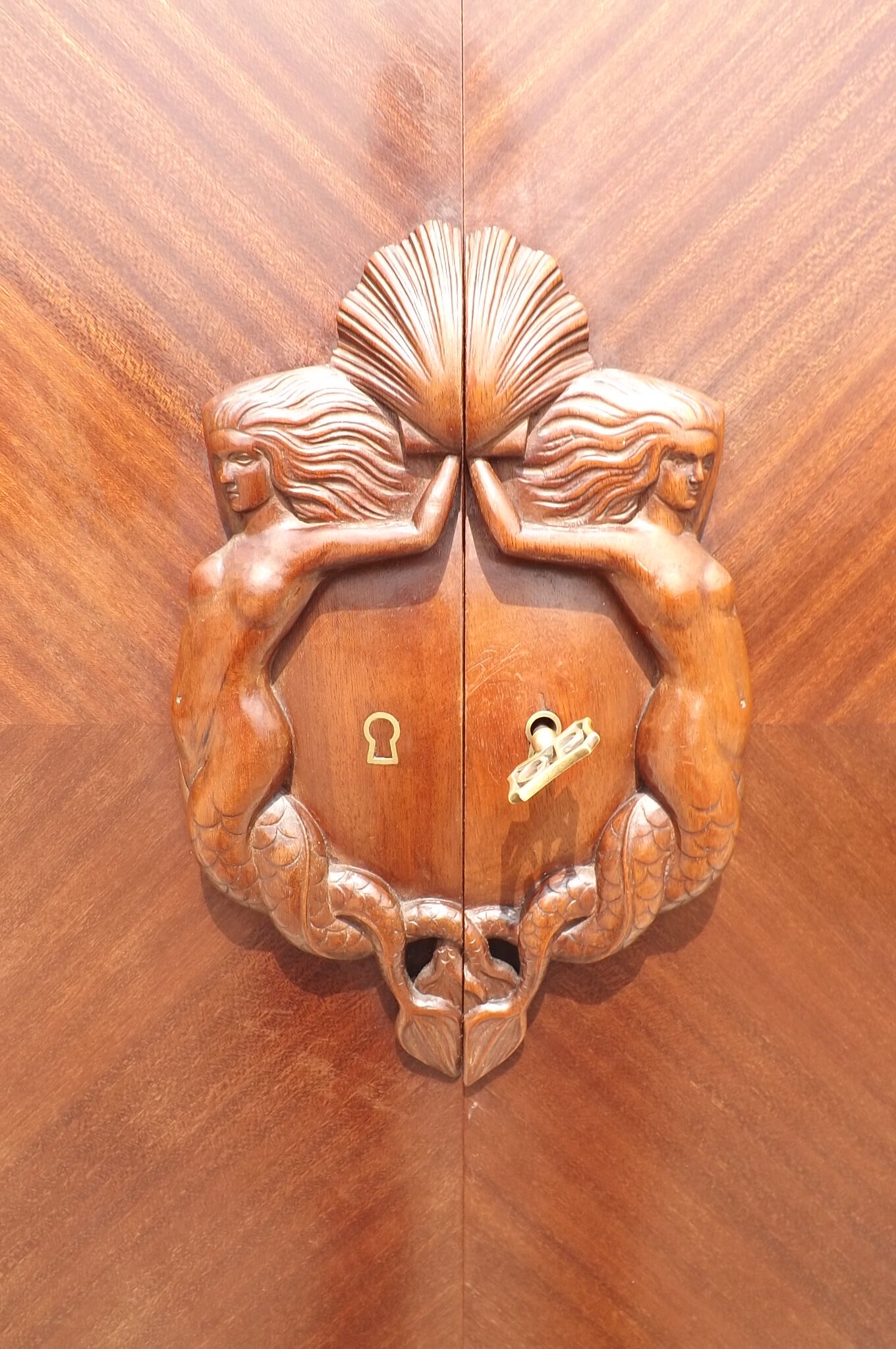 Mahogany wardrobe by Gaston Poisson art deco 1930