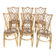 Série de 6 chaises en rotin Louis Sognot