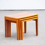 Tables basse gigogne scandinave en teck