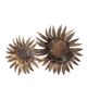 Brutalist brass sunflower sculpture, 1950s