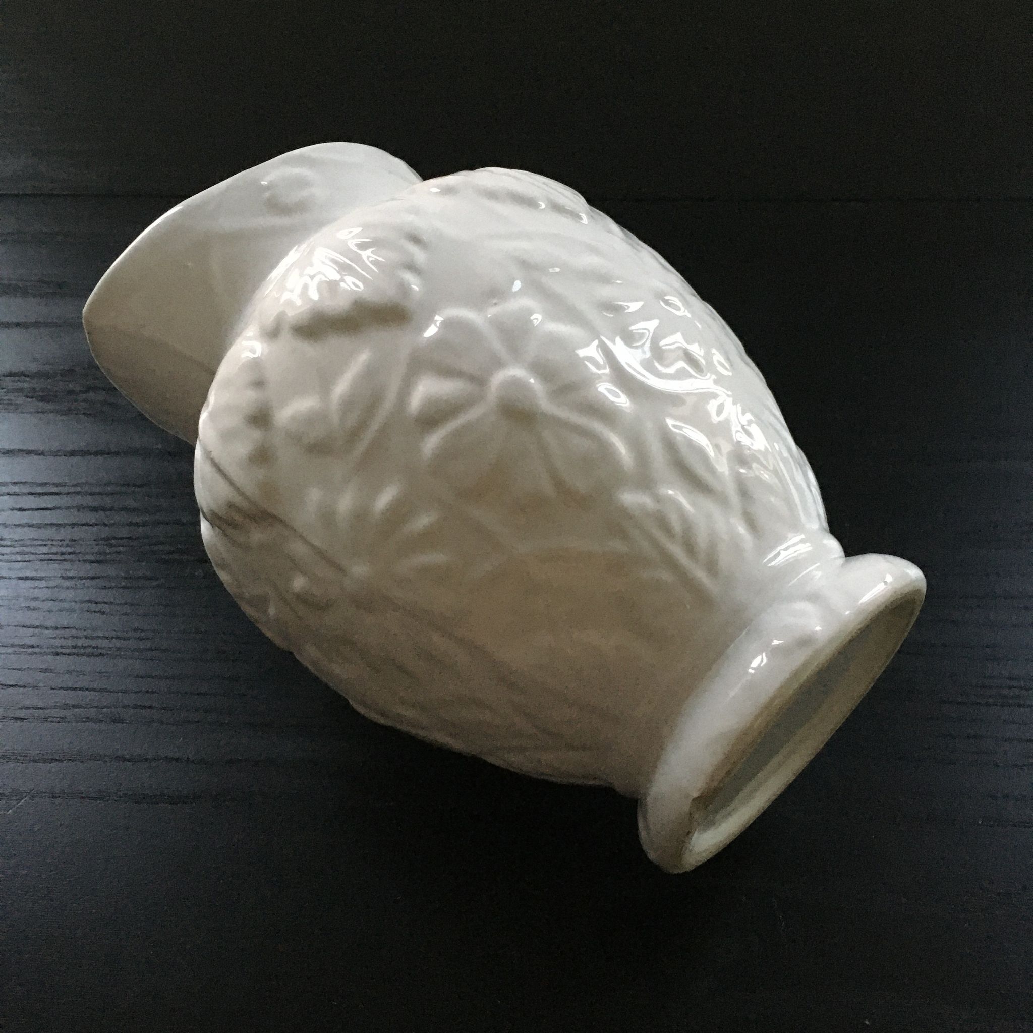 White slipware pitcher