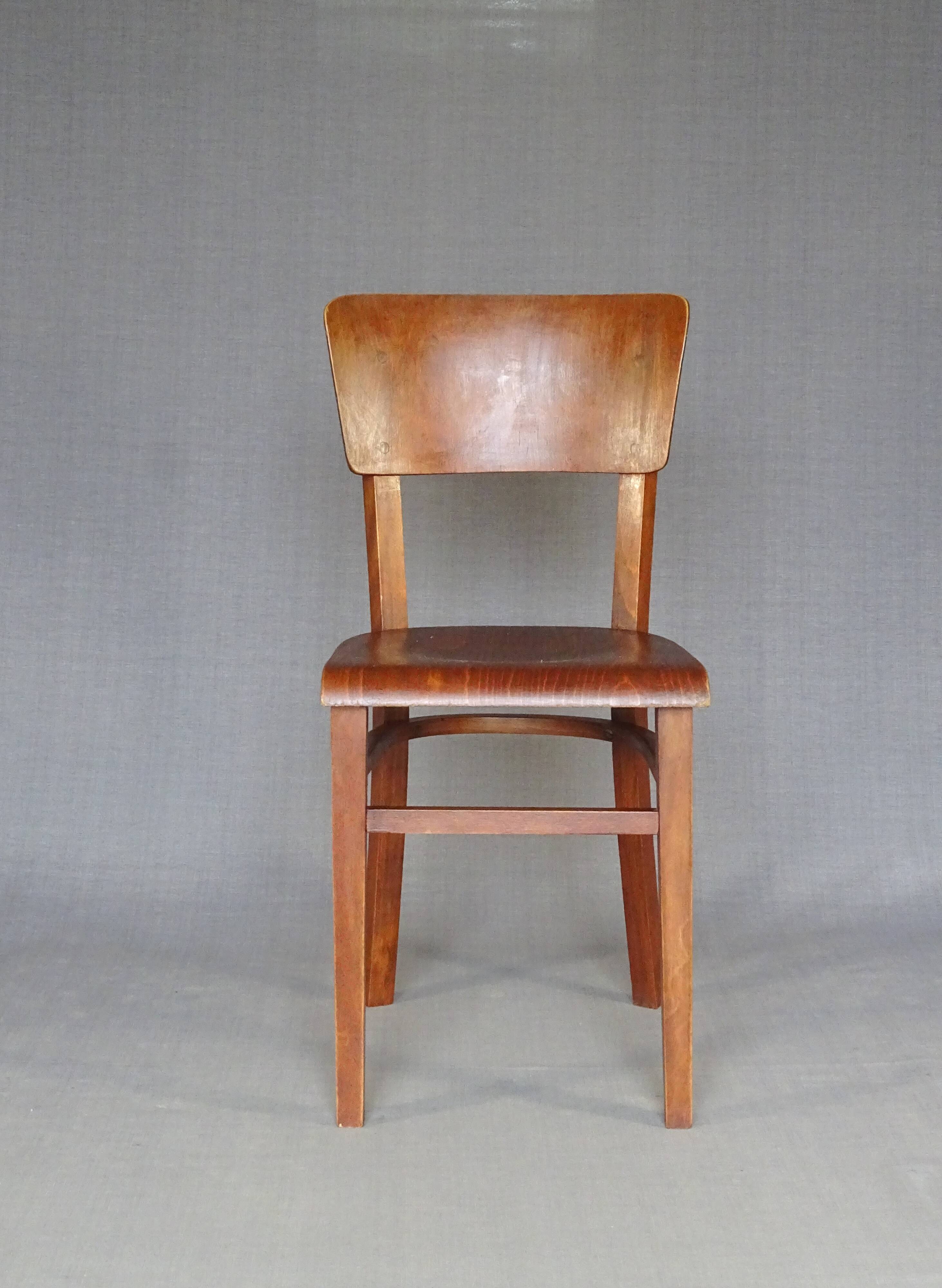 2 Thonet chairs No. 973, around 1950 bistro, no Baumann.