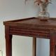 Vintage wooden wheeled side table/console.