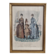 Framed fashion engraving 1886 fashion review