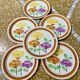 Set of 6 Anemone dessert plates from DIGOIN Sarreguemines