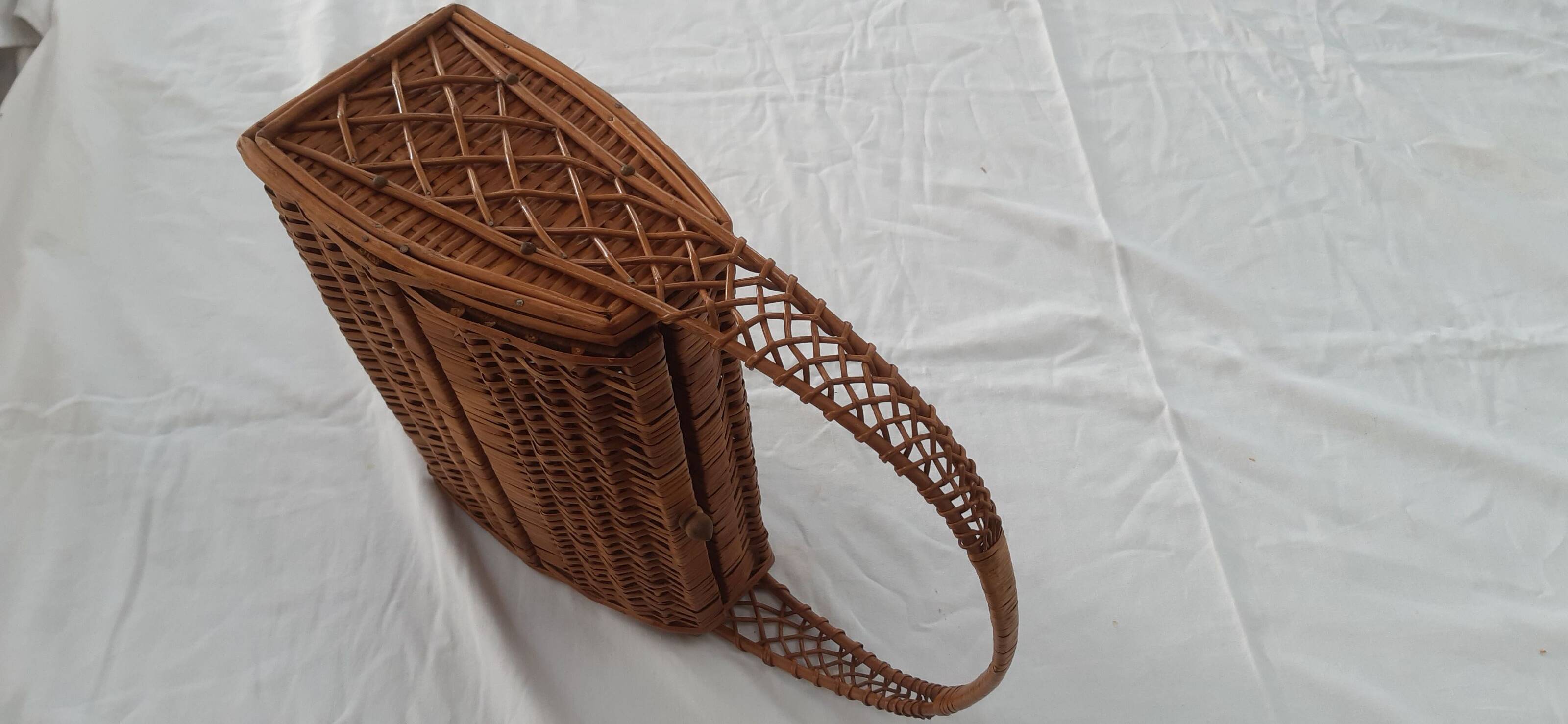 70s wicker handbag