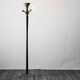 Tripod floor lamp 1950s wooden base