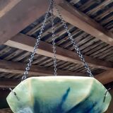 Plant holder, hanging planter from the 50s in glazed stoneware