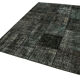 Hand-Knotted Oriental Vintage 171 cm x 241 cm Black Patchwork Rug