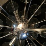 Sputnik chandelier design in chrome