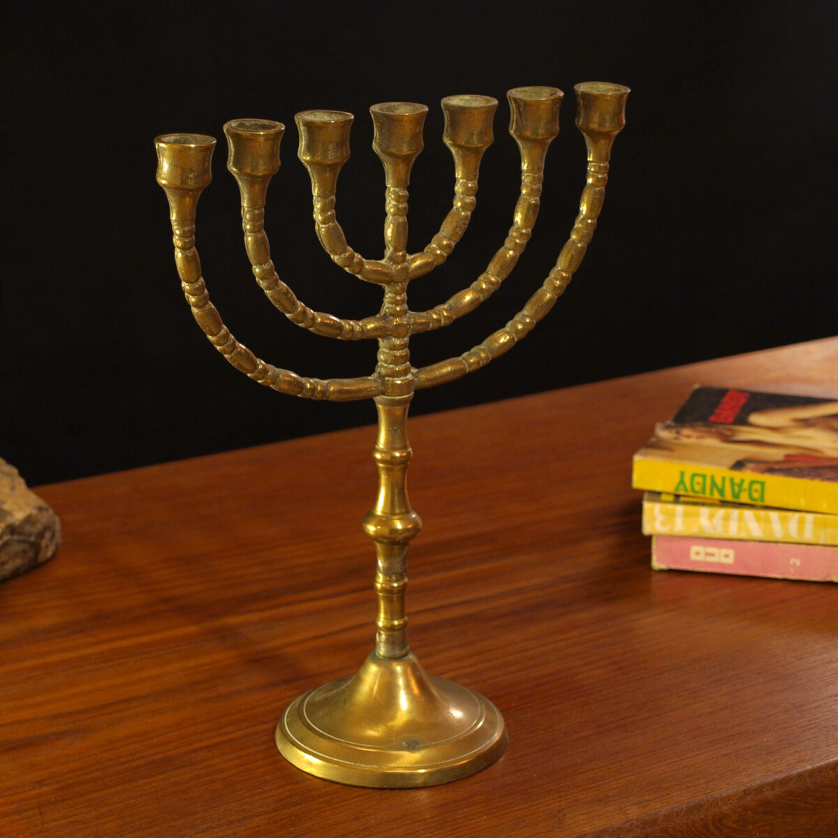 Ancient Menorah, 7-pointed bronze candlestick