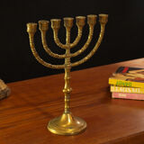 Ancient Menorah, 7-pointed bronze candlestick