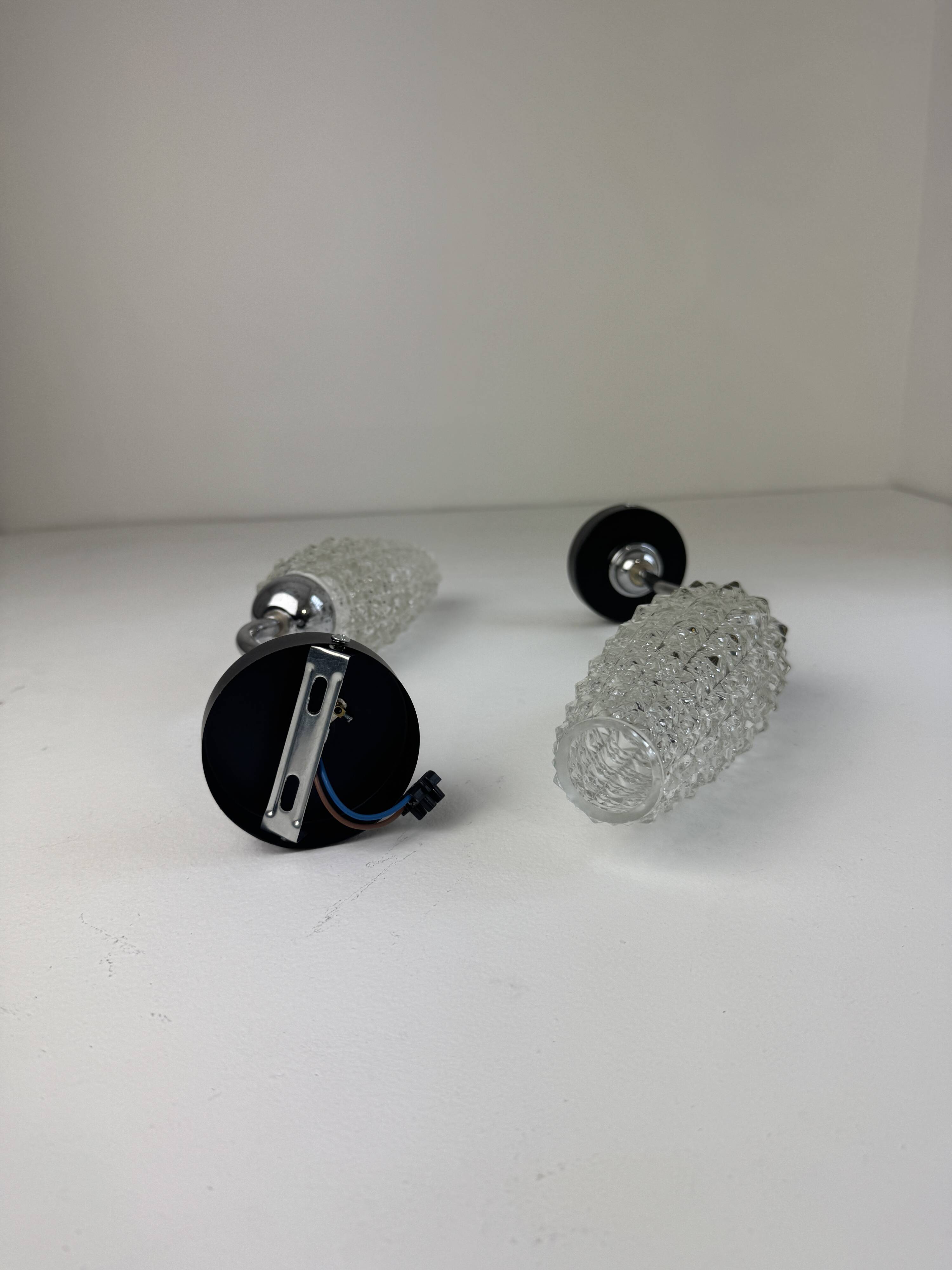 Pair of vintage swan neck wall lights
