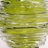 'Tamtam Honey' vase in crystal and green glass - Sem Schanzer (as l'Anverre