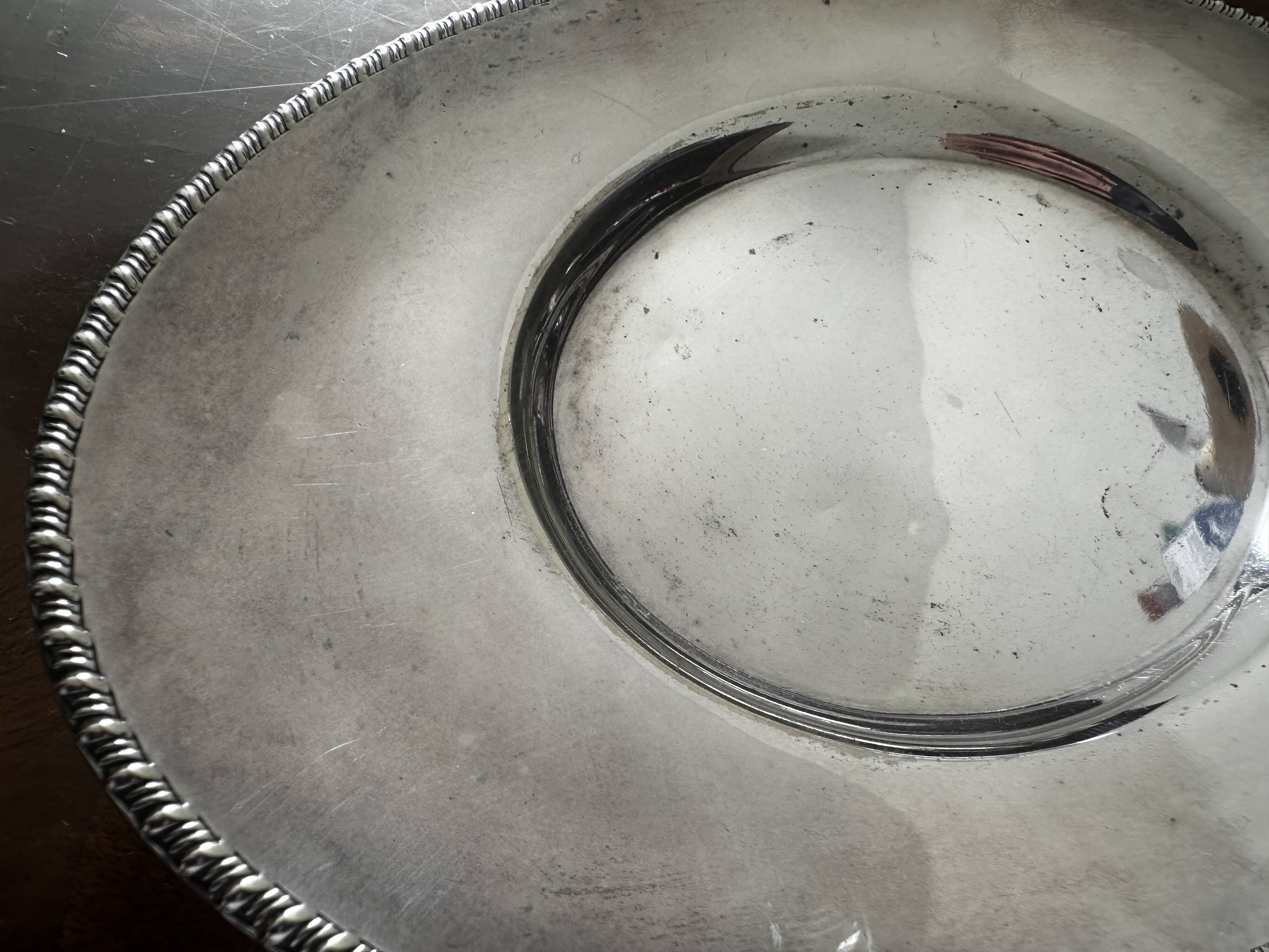 Norton & White EPNS Manchester Silver Plated Trinket Tray 21 cm / 14 cm